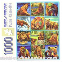 Grizzly Bear Quilt By Nancy Dunlop Cawdrey 1000 Piece Puzzle B01KBH9Q10